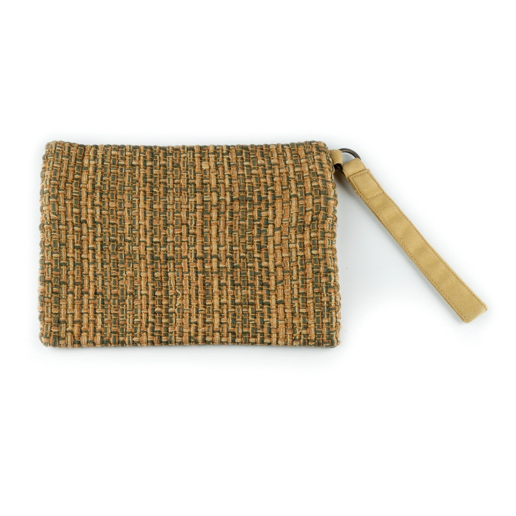 Green Beige Wrist Accessories Pouch