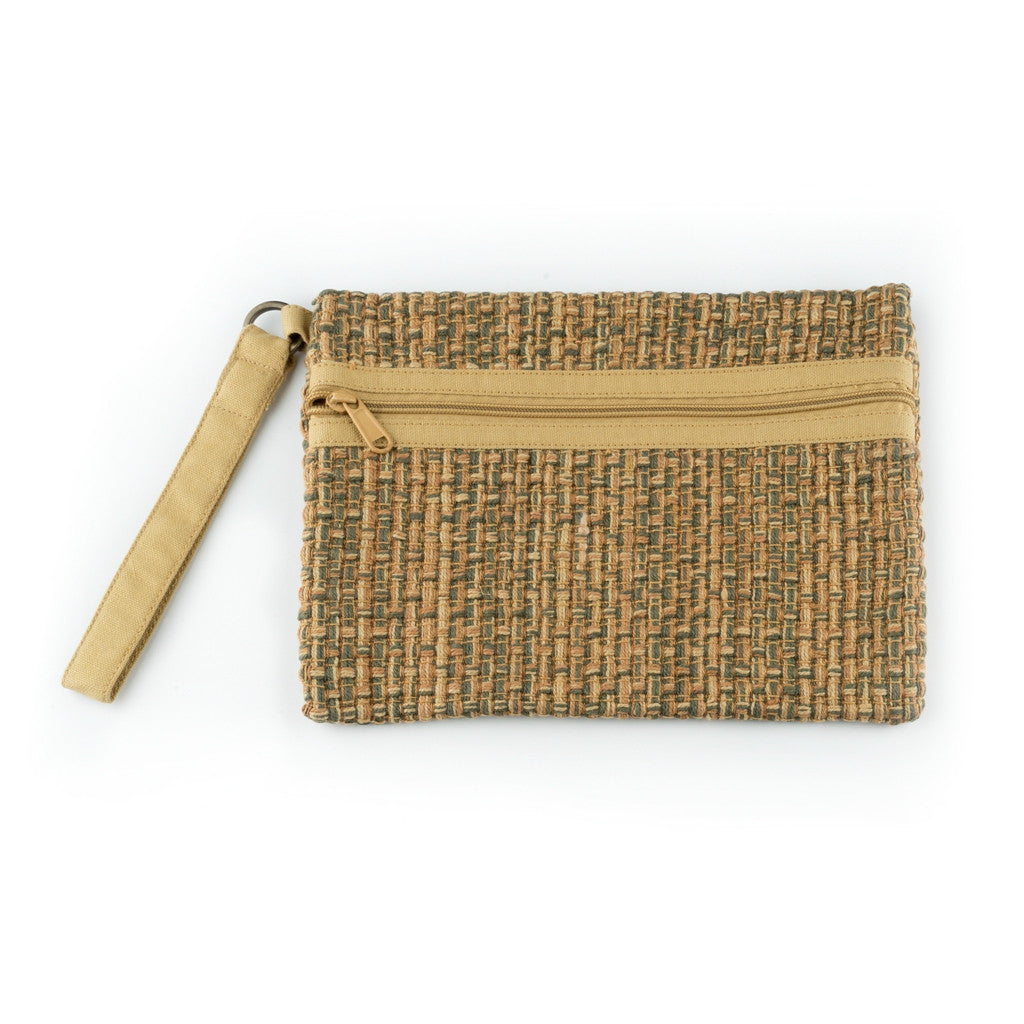 Green Beige Wrist Accessories Pouch