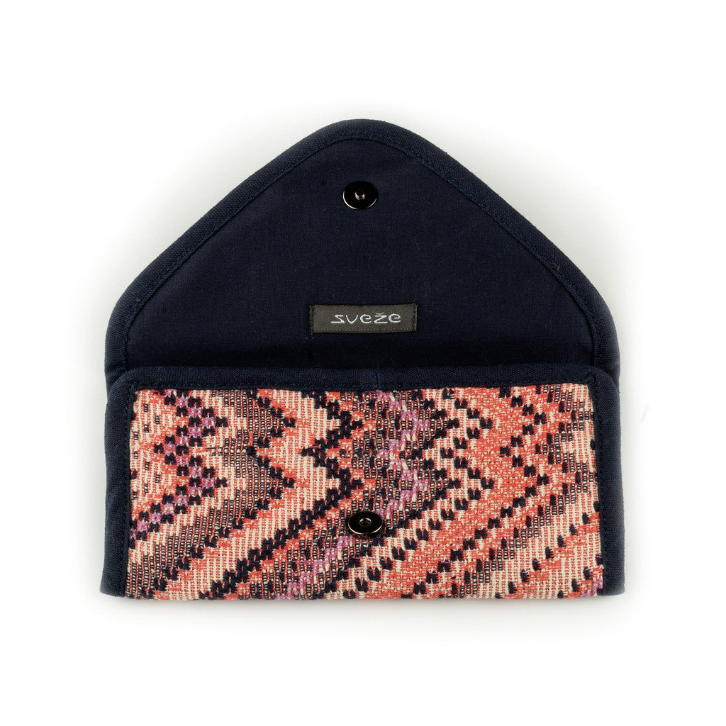 Tri Fold Wallet in Handloom Cotton