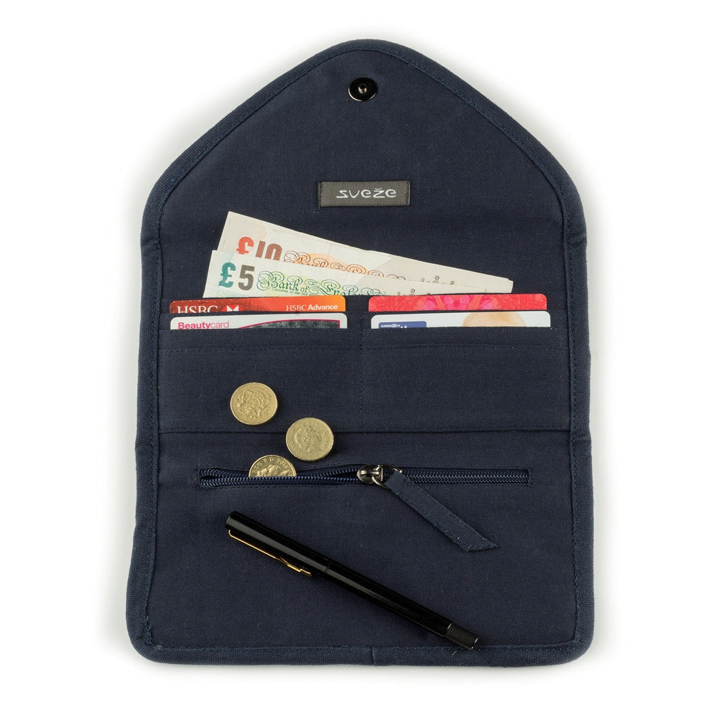 Tri Fold Wallet in Handloom Cotton