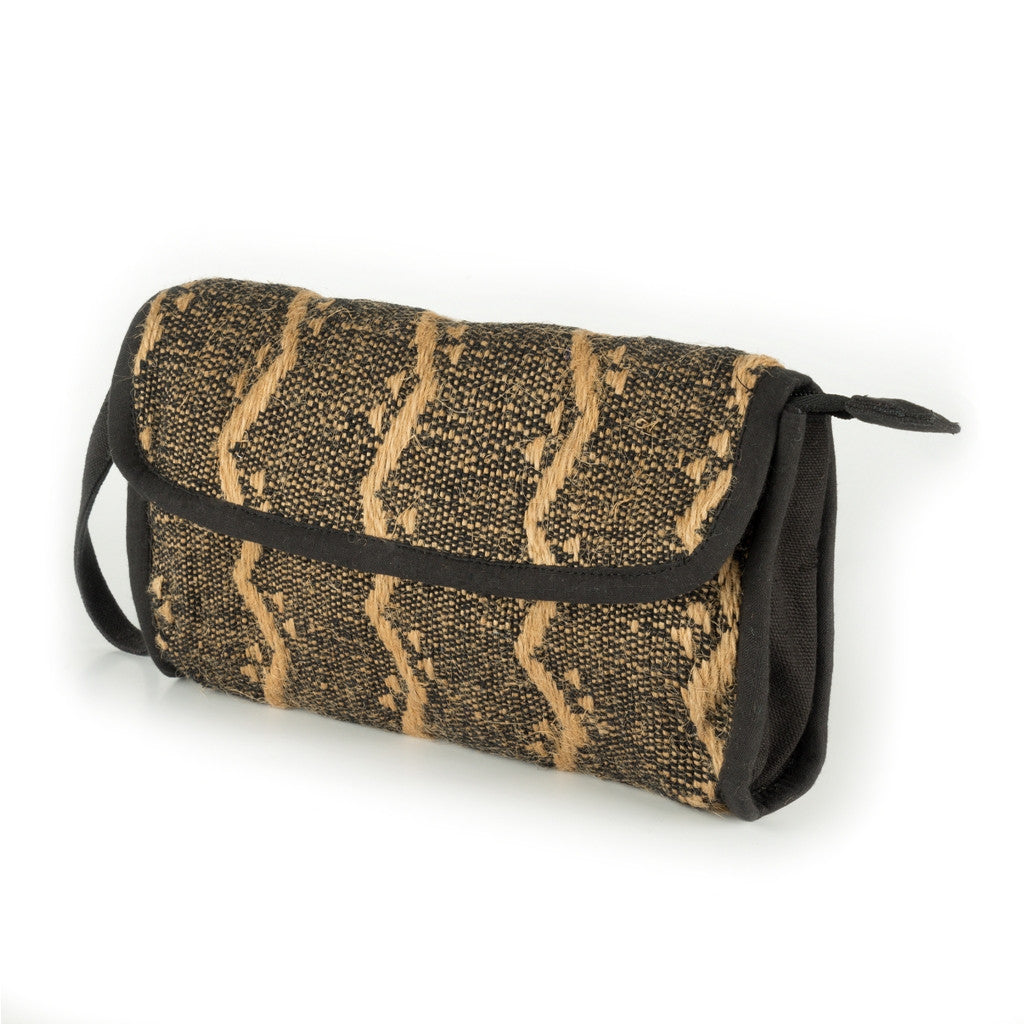 Small City Vanity Pouch in Brown and Black