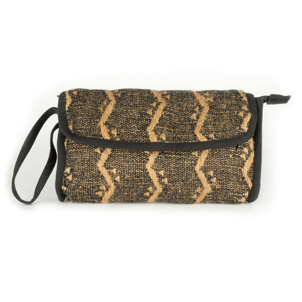 Small City Vanity Pouch in Brown and Black