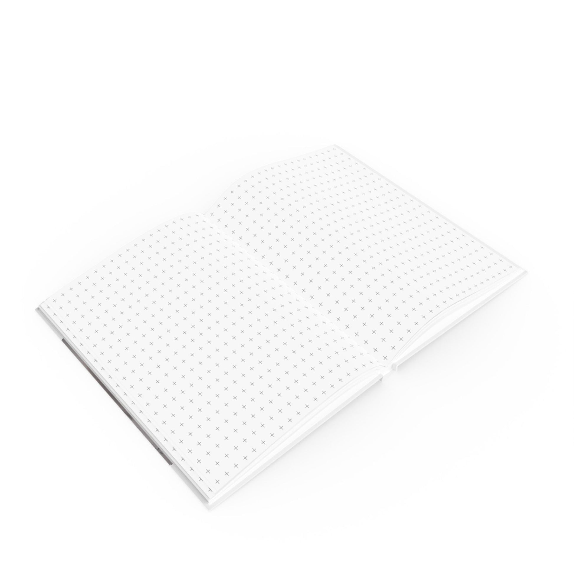 A5 Hardcover Journal with Whimsical Hearts Design in Muted Colours