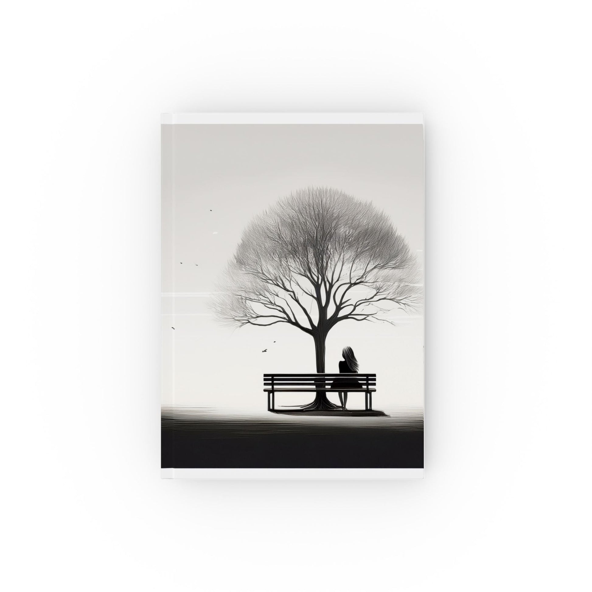 Hardcover Journal with Black and White Nature Design