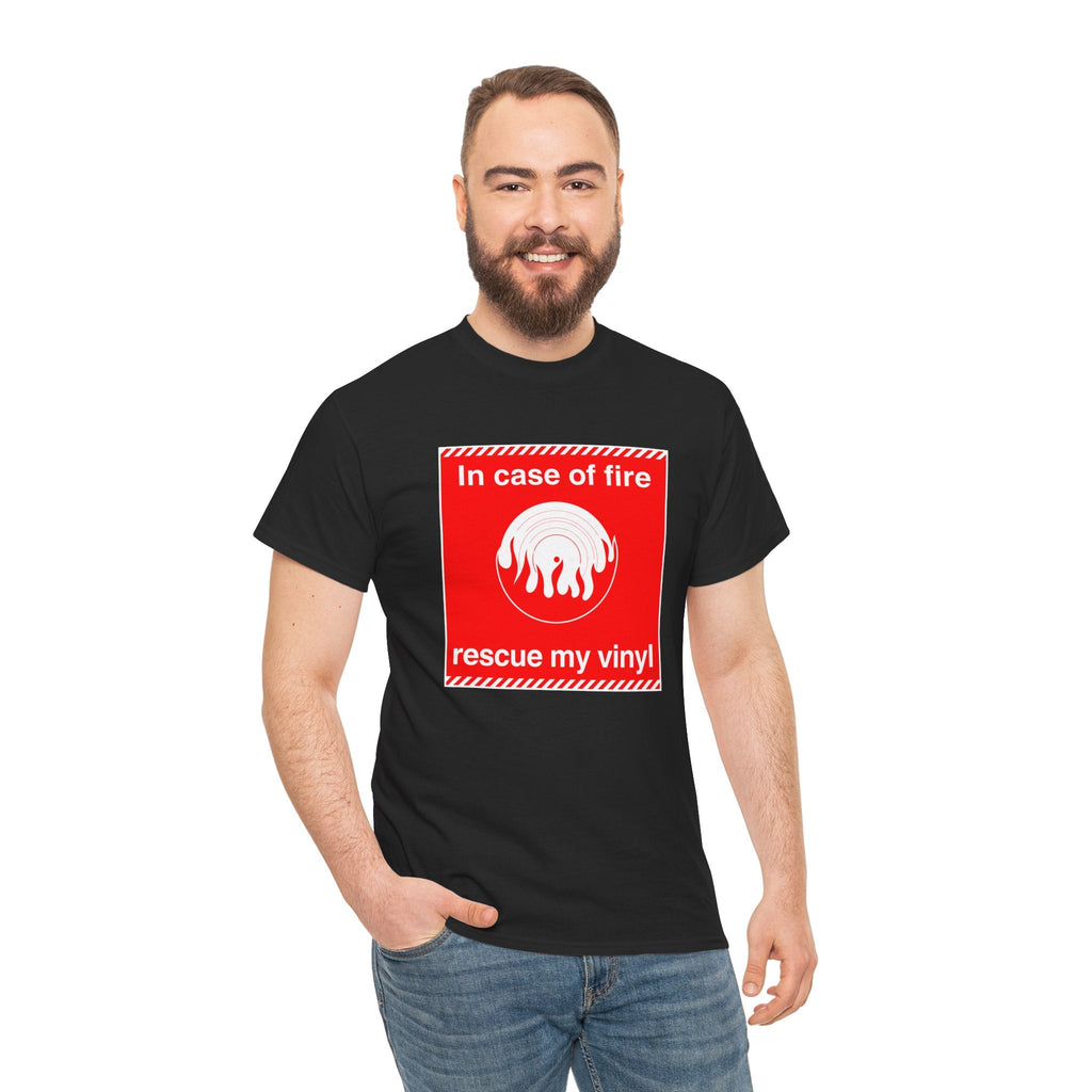 In Case of Fire Save My Vinyl T Shirt