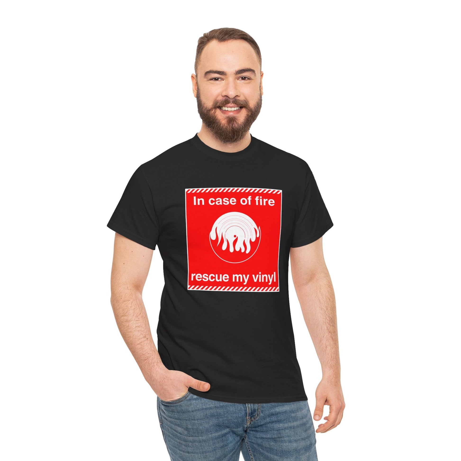 In Case of Fire Save My Vinyl T Shirt