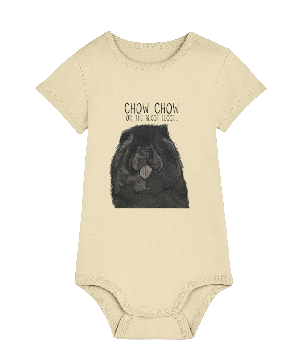 Black Chow Chow Baby Bodysuit The Aloof Floof