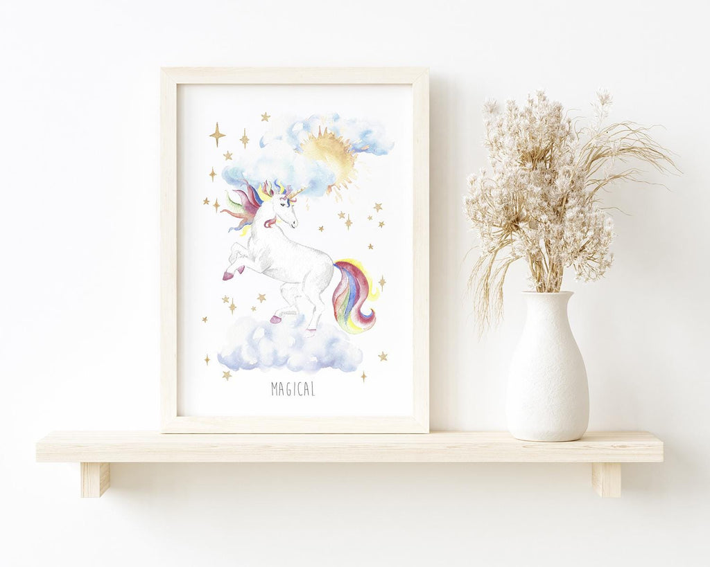 Personalised Watercolour Unicorn Print
