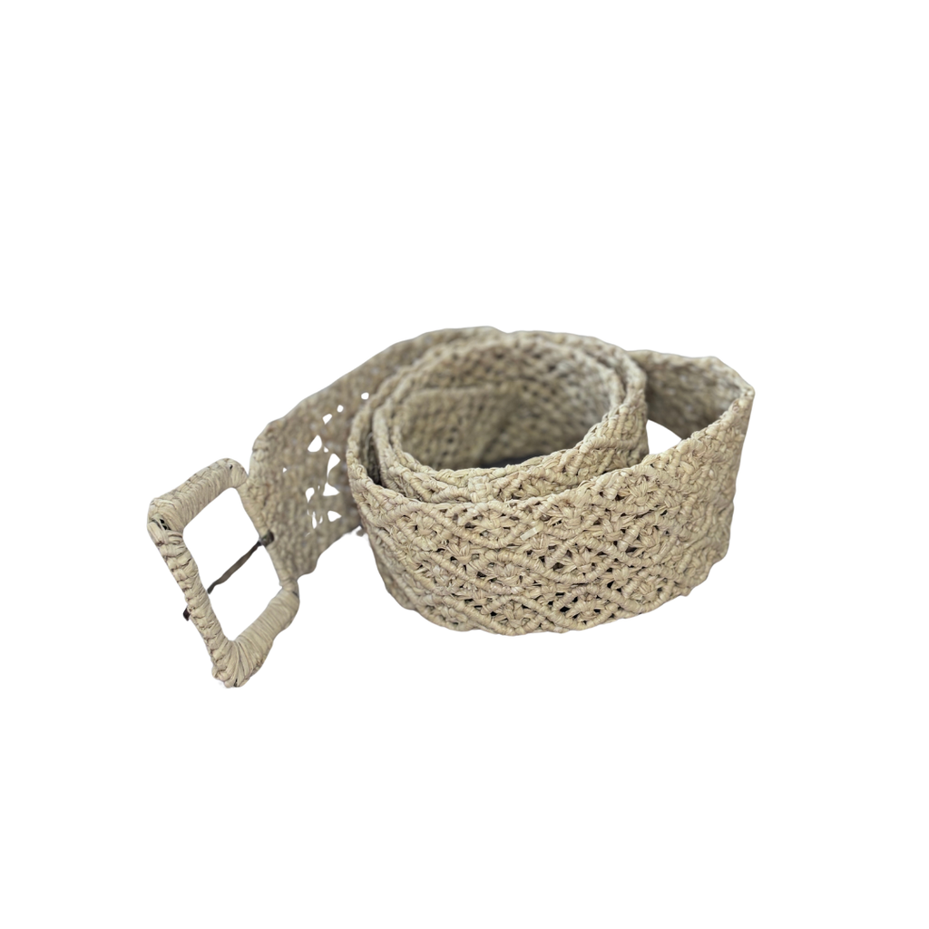 Raffia Weave Belt