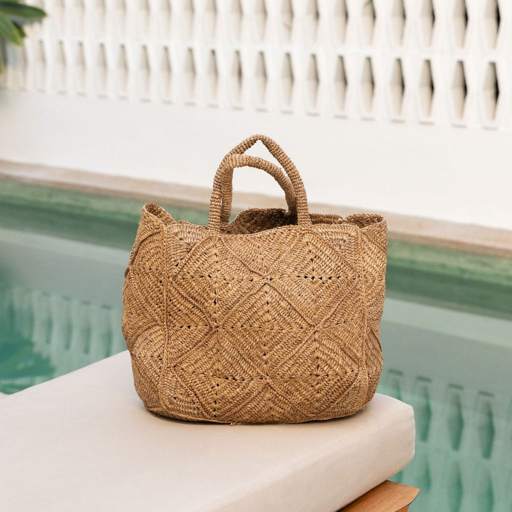 Nico Raffia Tote Bag