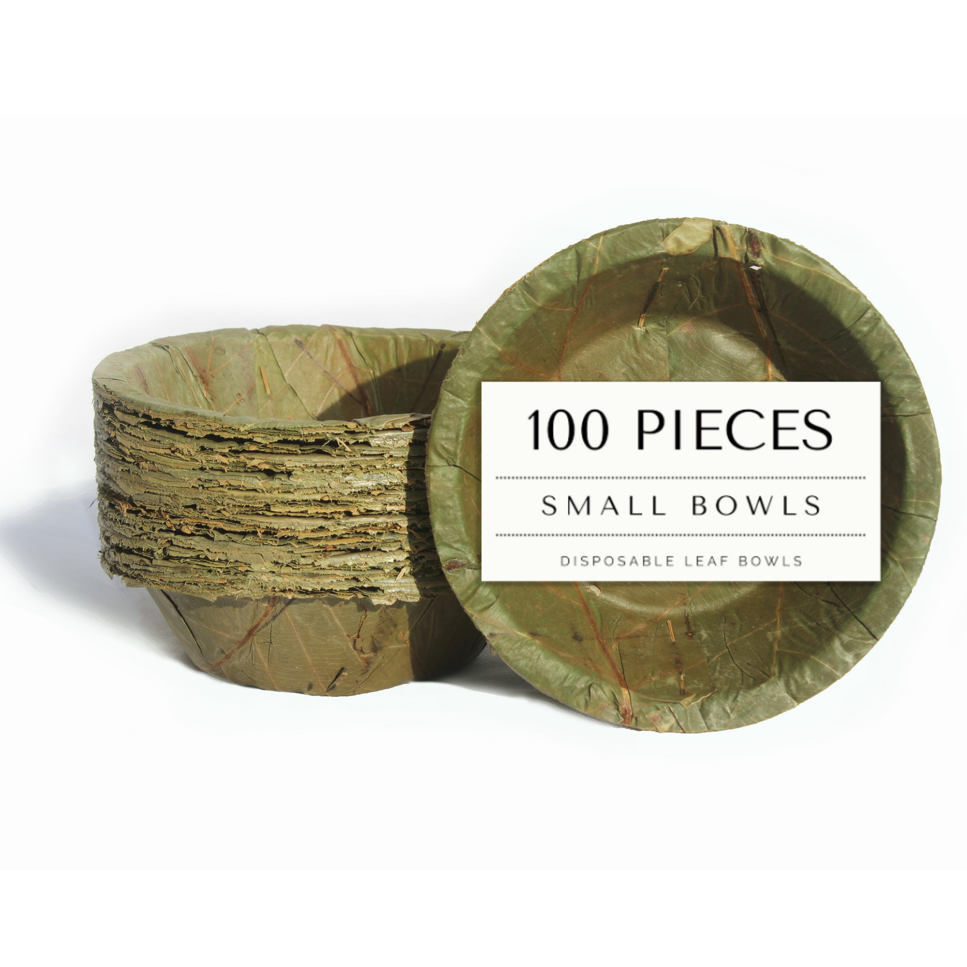 Small Disposable Leaf Bowls 15cm Natural Compostable