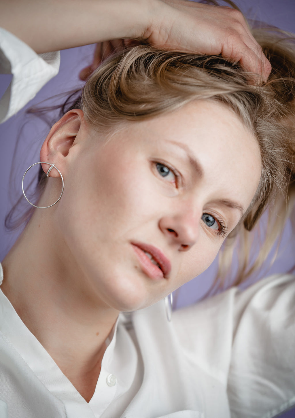 LAYERS x2 Earrings – Sophisticated Silver 925 Minimalist Design by Maarja Palu at www.brixbailey.com