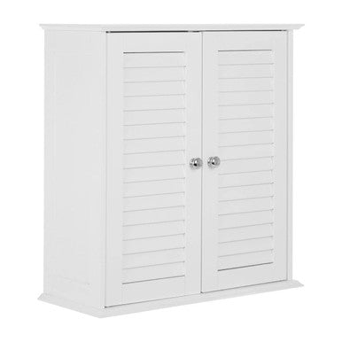 White Wood 2 Door Wall Cabinet