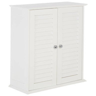 White Wood 2 Door Wall Cabinet