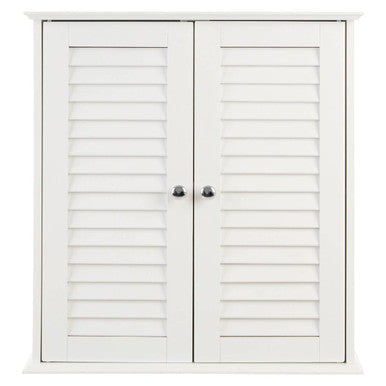 White Wood 2 Door Wall Cabinet