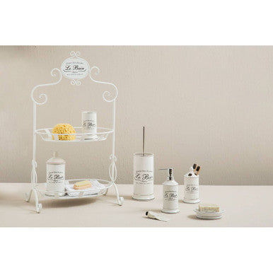 White Toilet Brush with Holder