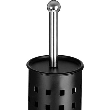 Matt Black Square Toilet Brush Holder
