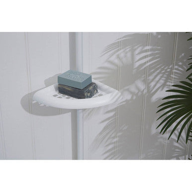 White 4 Tier Corner Shelf Unit