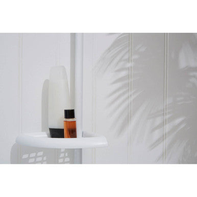 White 4 Tier Corner Shelf Unit