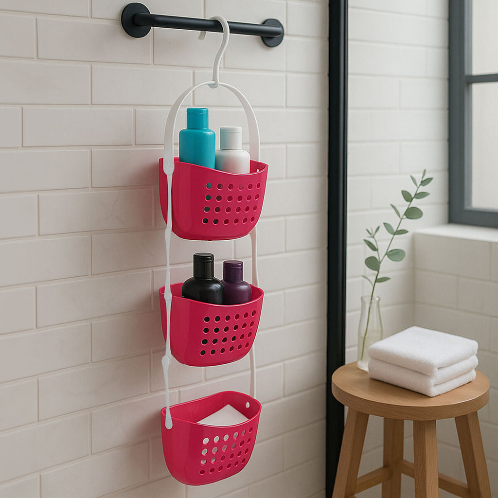 Hot Pink 3 Tier Shower Caddy