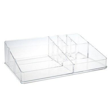 Clear 9 Compartment Cosmetics Organiser