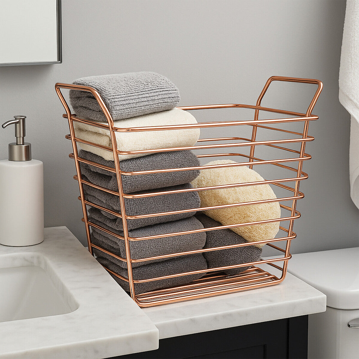 Small Gold Wire Basket for Storage