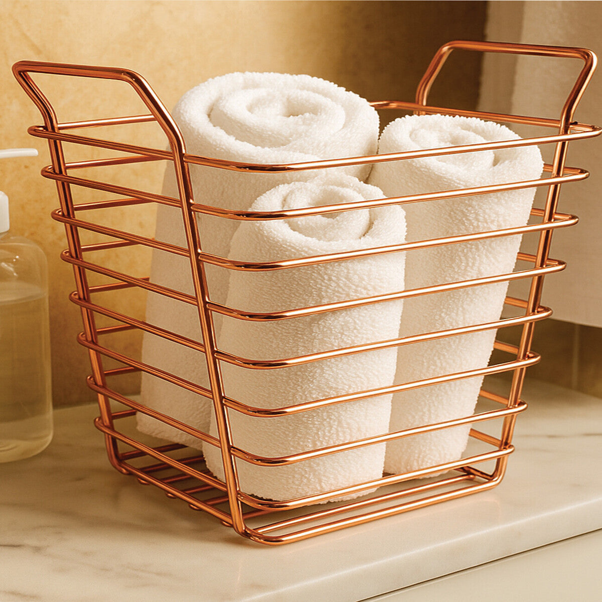 Small Gold Wire Basket for Storage