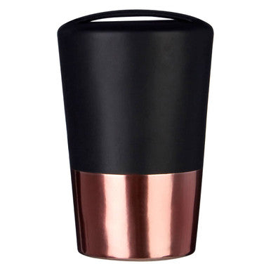 Black Alpha Toothbrush Holder with Metallic Base