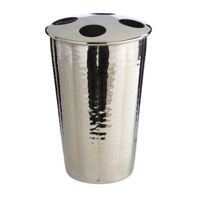 Hammered Nickel Toothbrush Holder