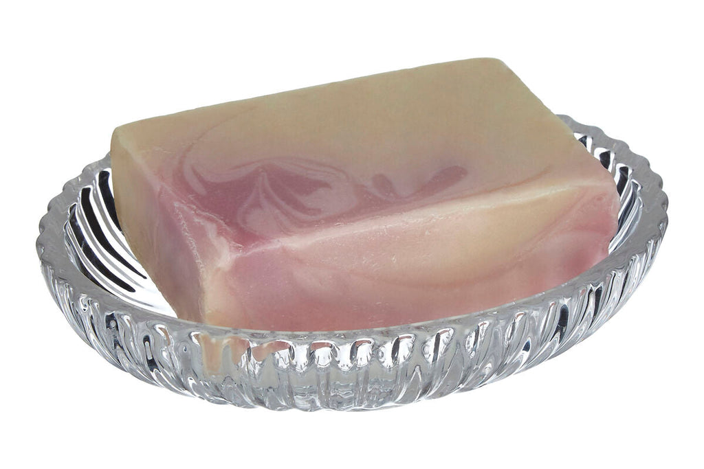 Clear Glass Soap Dish