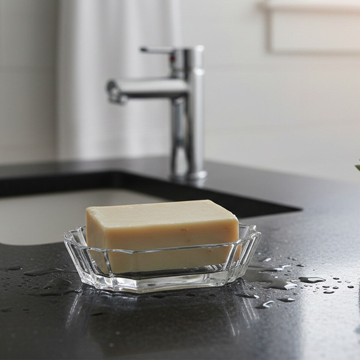 Clear Louvre Soap Dish
