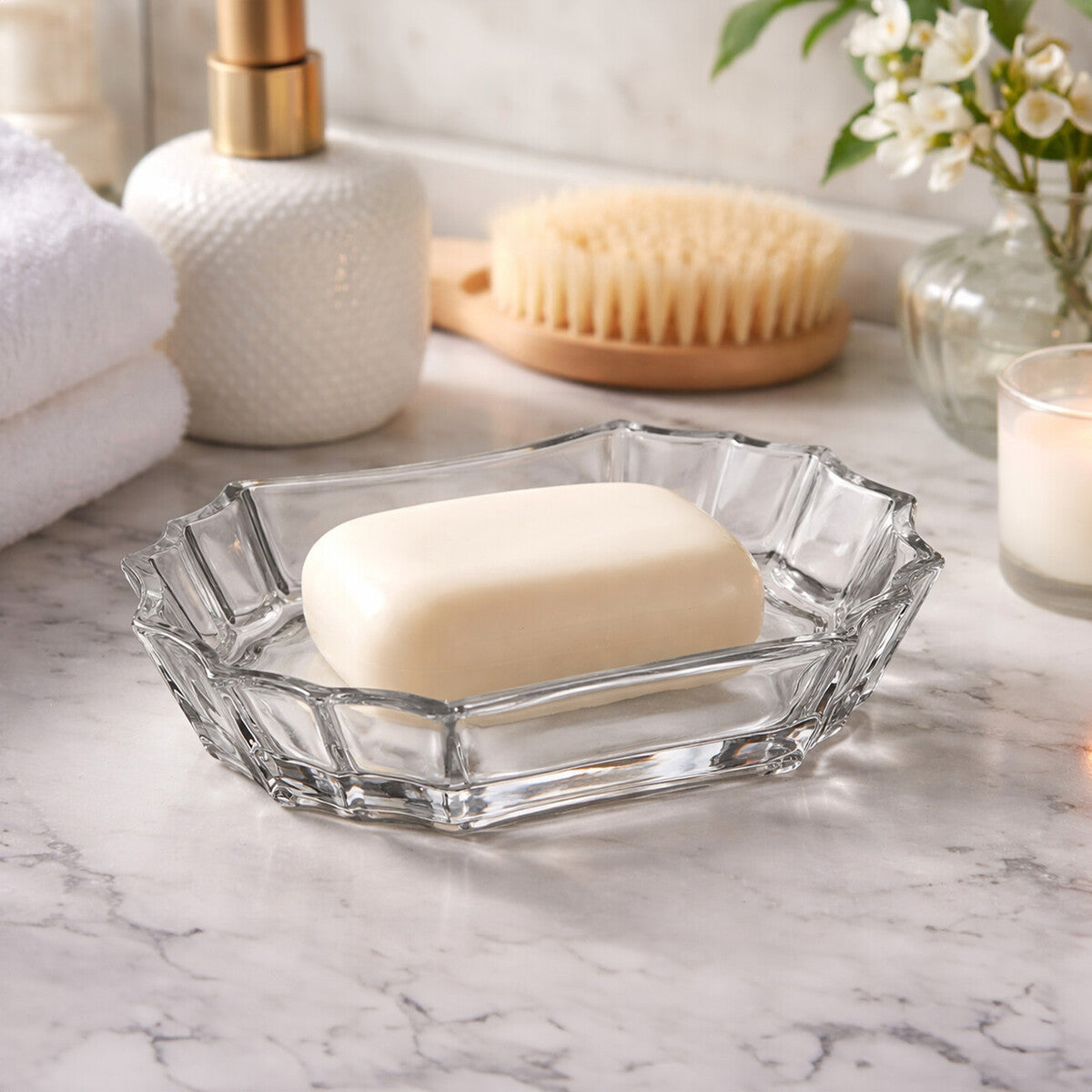Clear Louvre Soap Dish