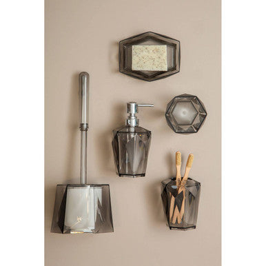 Grey Acrylic Toilet Brush Holder