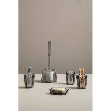 Grey Acrylic Toilet Brush Holder