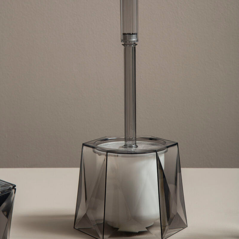 Grey Acrylic Toilet Brush Holder