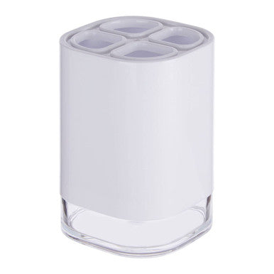 White Acrylic Toothbrush Holder