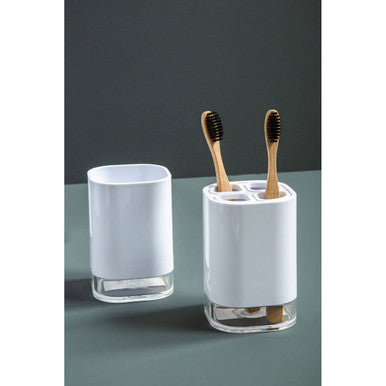 White Acrylic Toothbrush Holder
