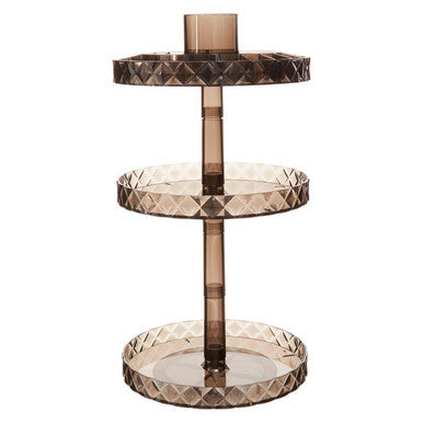 Three Tier Revolving Black Cosmetic Organiser