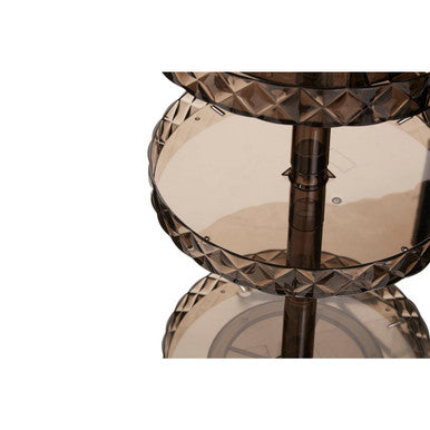 Three Tier Revolving Black Cosmetic Organiser