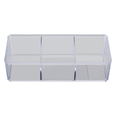 Beauty 3 Compartment Cosmetics Organiser With Lid