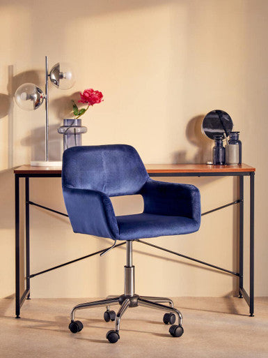 Silver Effect Metal Swivel Table Mirror