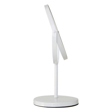 White Metal Swivel Large Table Mirror