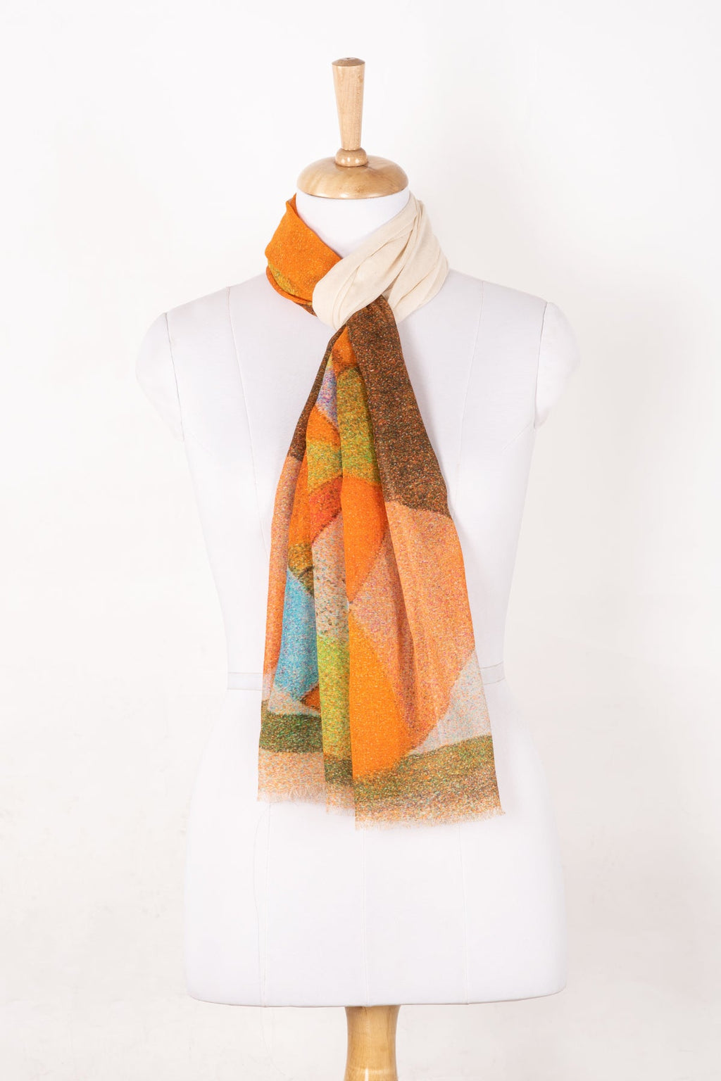 Snail Print Cotton Modal Scarf Multicoloured