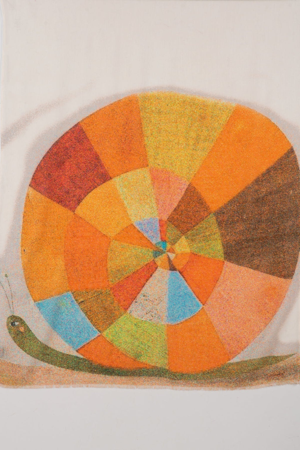 Snail Print Cotton Modal Scarf Multicoloured