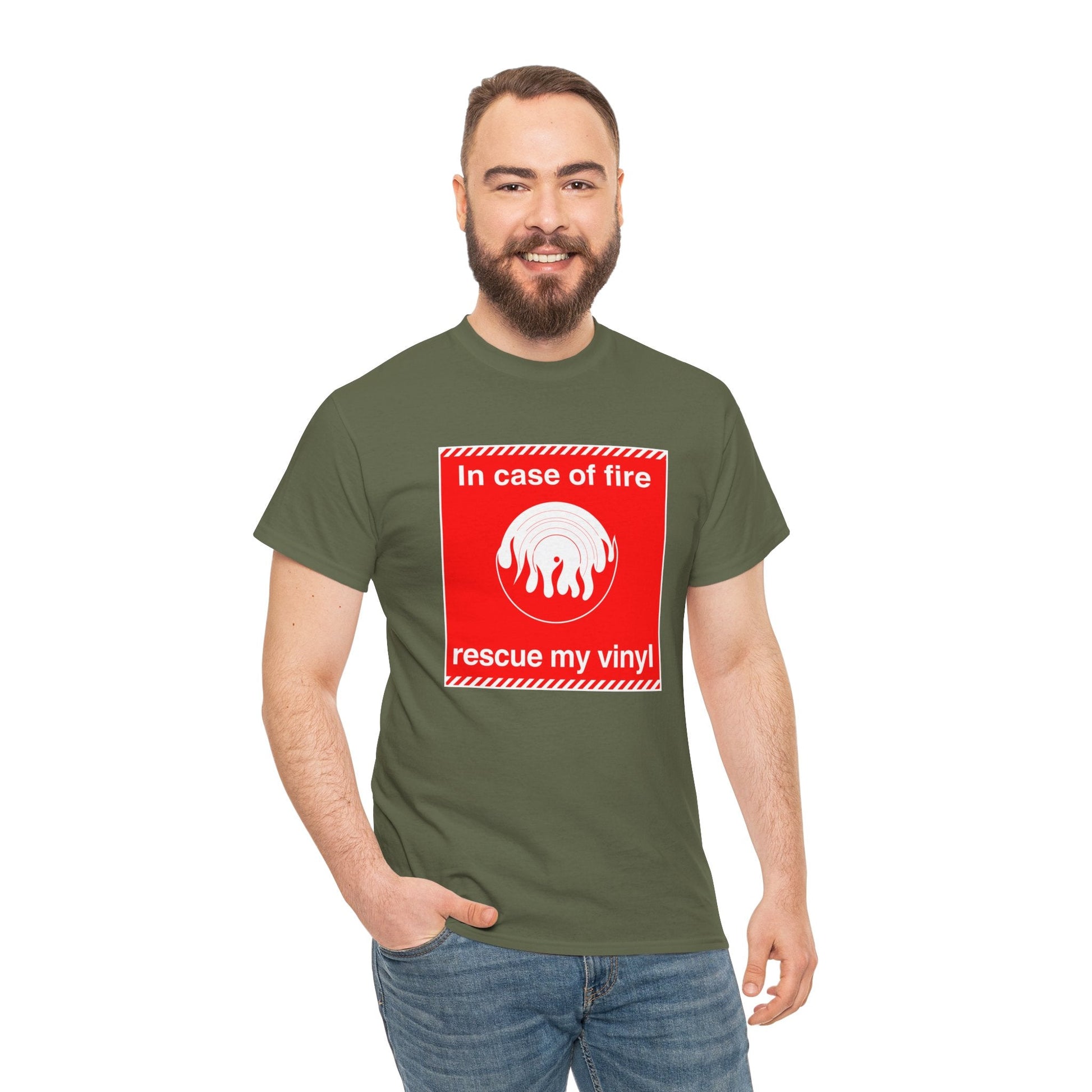 In Case of Fire Save My Vinyl T Shirt