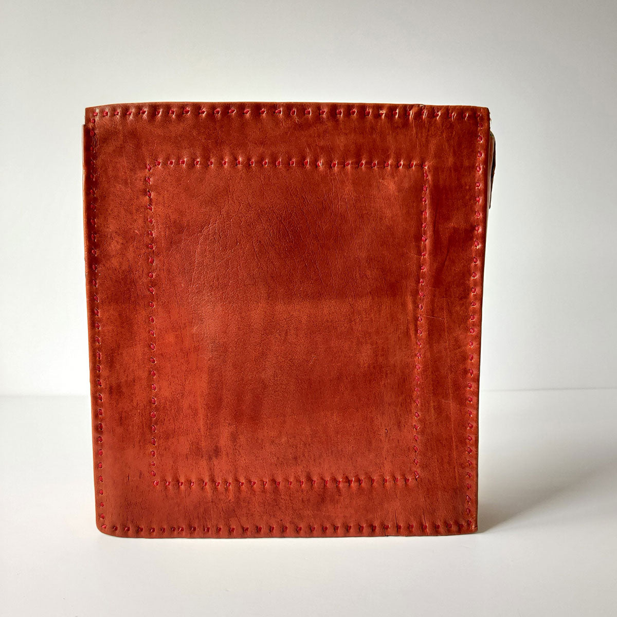 Intricate Embroidery Camel Leather Shoulder Bag