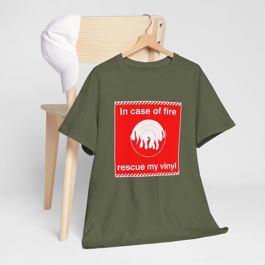 In Case of Fire Save My Vinyl T Shirt