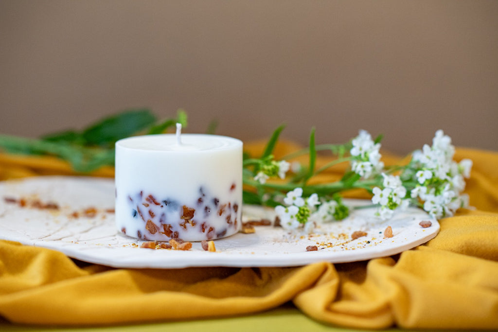 Amber & Pine Scented Candle – Essence of Latvian Forests & Seas by TL Candles at www.brixbailey.com