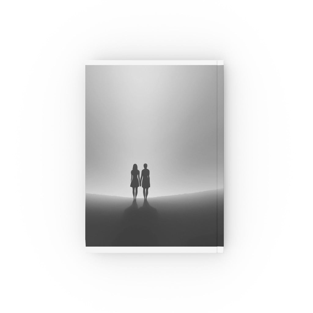 A5 Hardcover Journal with Minimalist Black and White Friendship Design