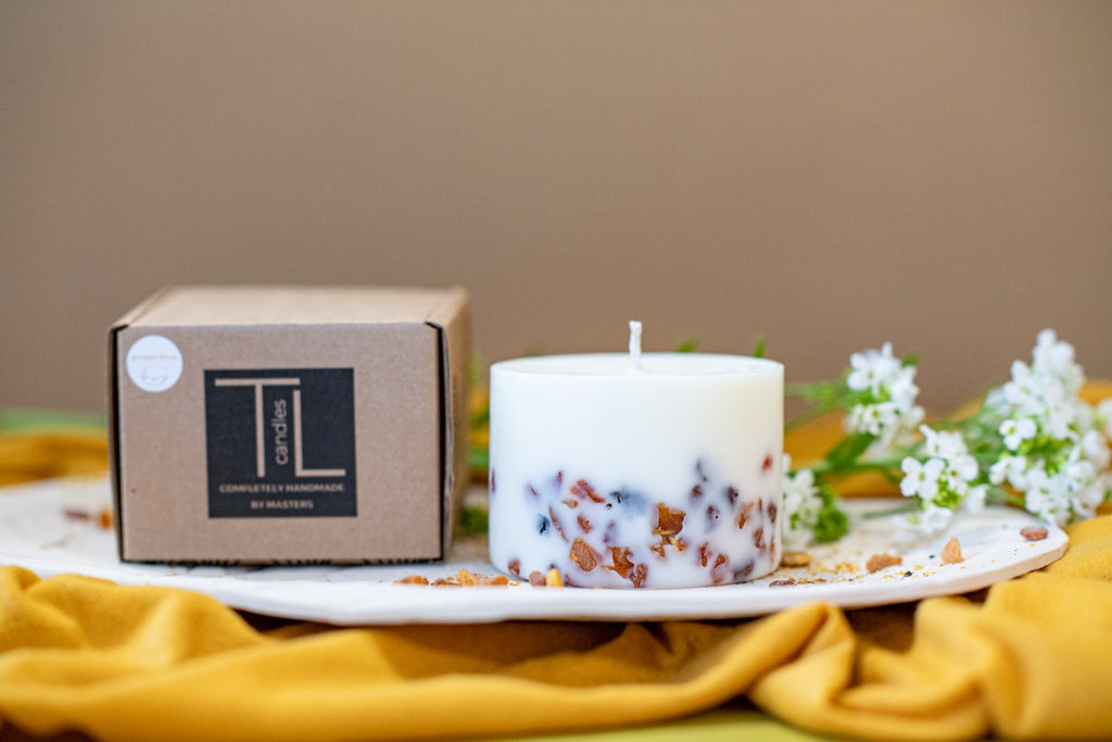 Amber & Pine Scented Candle – Handmade Essence of Latvia by TL Candles at www.brixbailey.com